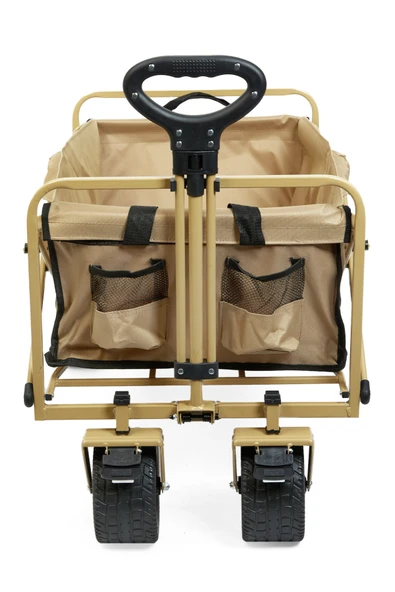 moniev Kamp Arabası Katlanır Taşıma Arabası Büyük Vagon Pazar Alışveriş Araba Frenli Ve Geniş Tekerlekli - Resim 6