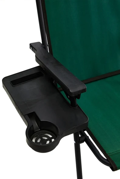 moniev Natura 3 Adet Kamp Sandalyesi Katlanır Piknik Sandalye Dikdörtgen Bardaklıklı Yeşil - 5