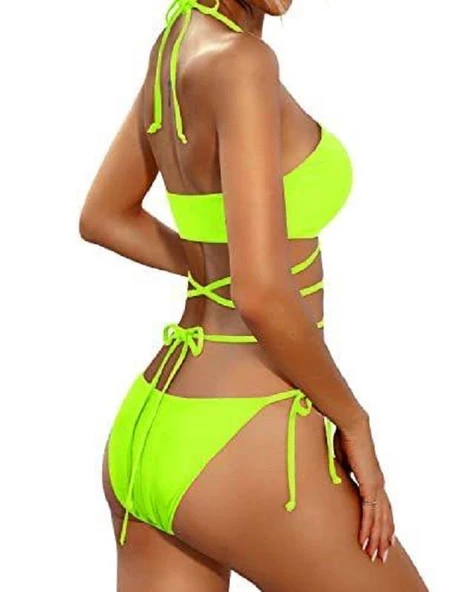 Bağlama Detaylı bikini takım DB200780BT - 12