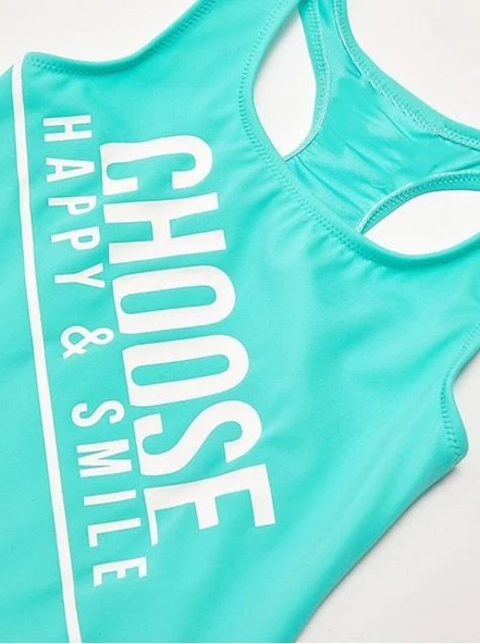 Beyaz Baskılı kız çocuk mayo DB200798CM - 6