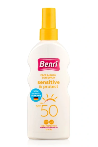 Benri Hassas & Koruma Güneş Spreyi SPF 50 – Hipoalerjenik Yüksek Koruma, 150 ml ürün görseli