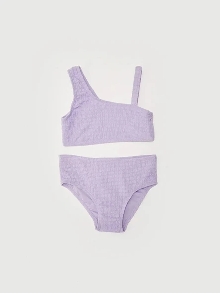 Dokulu kumaş kız çocuk bikini takım - 4