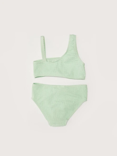 Dokulu kumaş kız çocuk bikini takım - 11