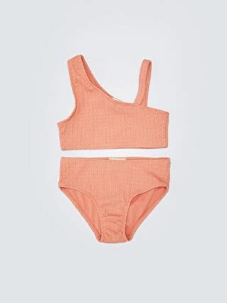 Dokulu kumaş kız çocuk bikini takım - 7