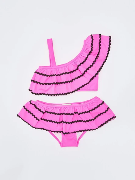 Sutaşı detaylı kız çocuk bikini takım