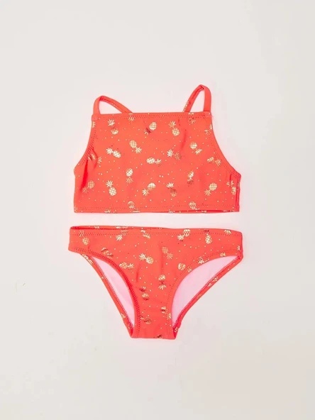 Varak baskılı kız çocuk bikini takım