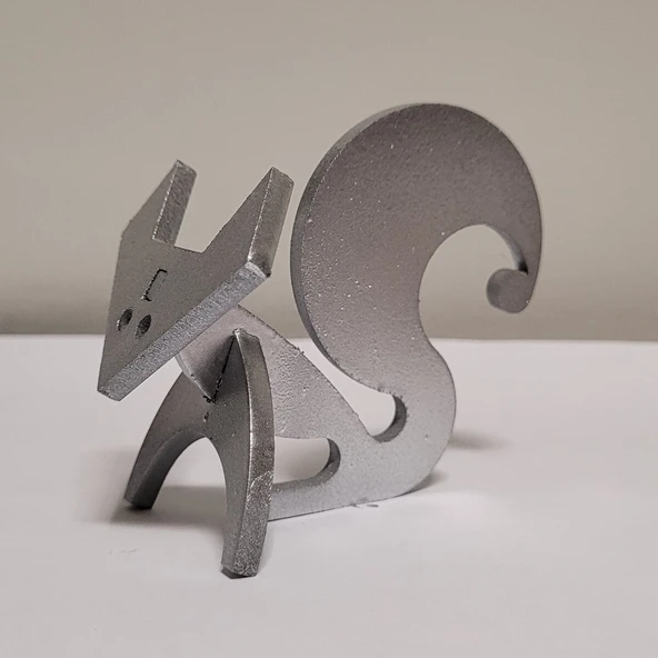 Çelik Sincap Figürü – Lazer Kesim Metal Dekoratif Obje (2mm) - 2