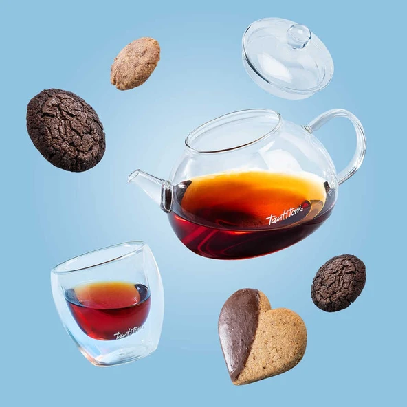 Tantitoni Borosilikat Cam 2li Çift Cidarlı Bardak Seti 250ml - Resim 3