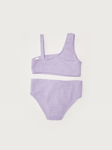 Dokulu kumaş kız çocuk bikini takım - 5