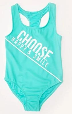 Beyaz Baskılı kız çocuk mayo DB200798CM - 4