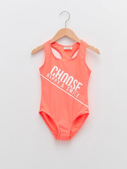 Beyaz Baskılı kız çocuk mayo DB200798CM - 10