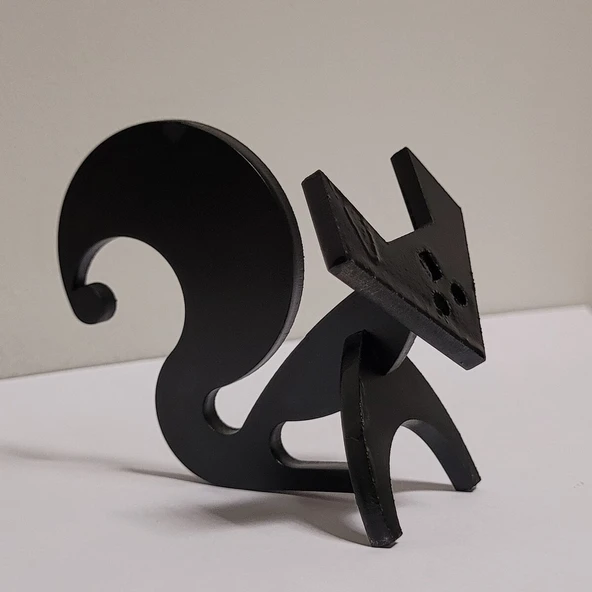 Çelik Sincap Figürü – Lazer Kesim Metal Dekoratif Obje (2mm)