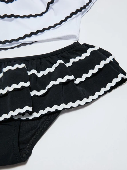 Sutaşı detaylı kız çocuk bikini takım - 10