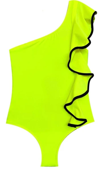 Sutaşı detaylı kız çocuk mayo DB200740CM - 3