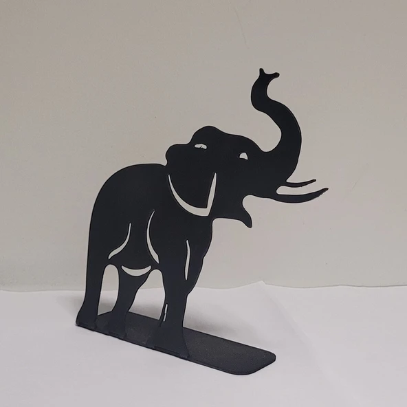 Hortum Yukarı – Metal Fil Masa Figürü (17 x 16,5 x 4,3 cm) - 2