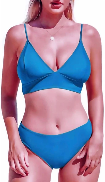 Kaplı Üçgen Bikini Üstü DB200051BU - 2