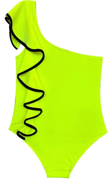 Sutaşı detaylı kız çocuk mayo DB200740CM - 4