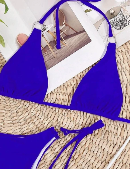 İp ve halka detaylı bikini takım - 10