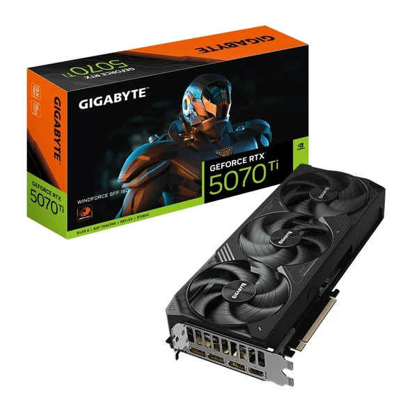 Gigabyte GeForce RTX 5070Ti Windforce SFF 16GB DLSS4 256 Bit GDDR7 Ekran Kartı