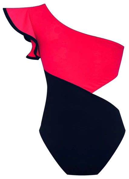 Kolu volan detaylı asimetrik mayo DB200743M - 4