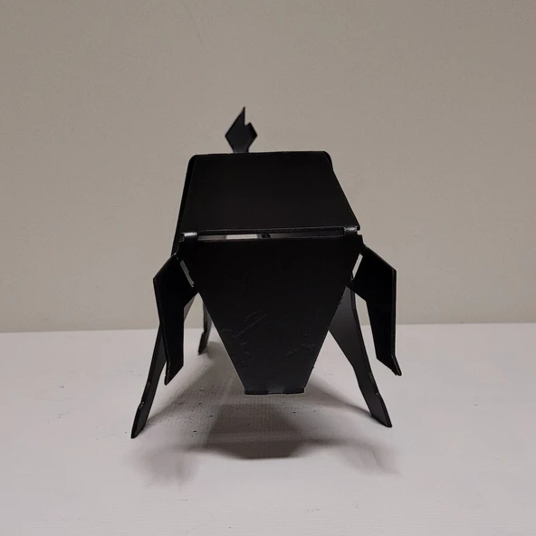 Çelik Boğa Figürü – Lazer Kesim Metal Dekoratif Heykel - 5