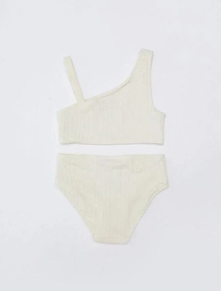 Dokulu kumaş kız çocuk bikini takım - 2