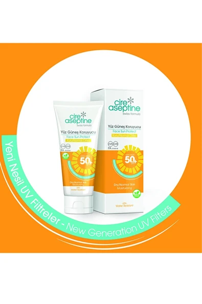 Cire Aseptine Yüz Güneş Koruyucu Krem Kuru ve Normal Ciltler 50+ SPF 50 ml ürün görseli