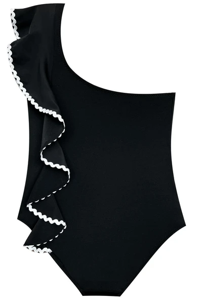 Sutaşı detaylı kız çocuk mayo DB200740CM - 2