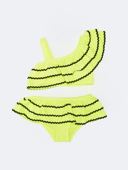 Sutaşı detaylı kız çocuk bikini takım - 5