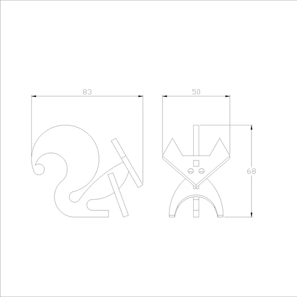 Çelik Sincap Figürü – Lazer Kesim Metal Dekoratif Obje (2mm) - 4