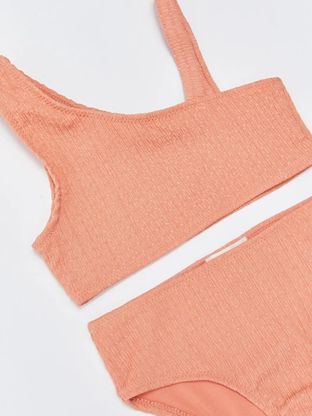 Dokulu kumaş kız çocuk bikini takım - 9