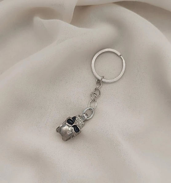 Anahtarlık Kuru Kafa Araba Anahtar Süsü Çanta Cüzdan Aksesuar - Resim 2