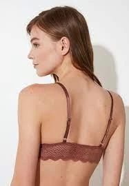 YAKALARI DANTELLİ MICRO BRALET DS200475BR - Resim 9