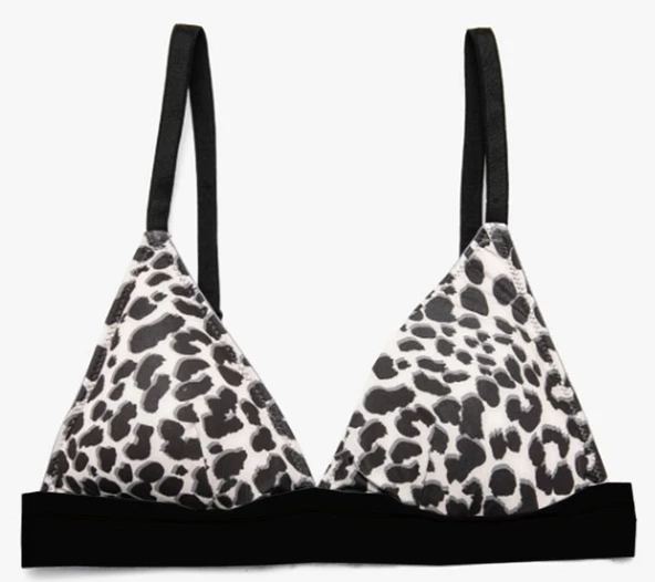 LEOPAR BASKILI MICRO BRALET DS200603BR - 2
