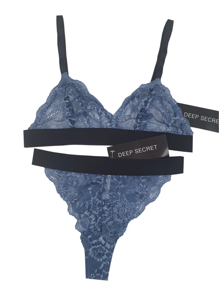 Mavi Full Dantel Bralet-Strıng Takım DS20095BRT - 3