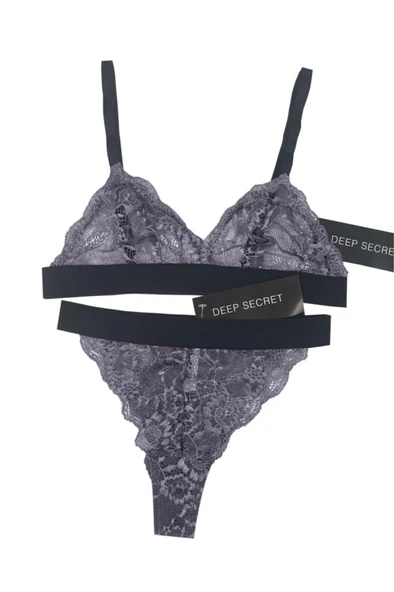 GRİ FULL DANTEL BRALET TAKIM DS20095BRT - 3