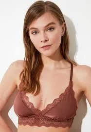 YAKALARI DANTELLİ MICRO BRALET DS200475BR - Resim 6