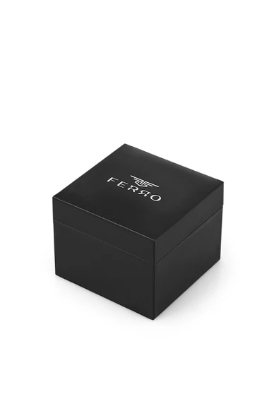Ferro FL21599AWT-B6 Quartz Çelik Altın Rengi Yeşil Kadran 22 mm Kadın Kol Saati - 3