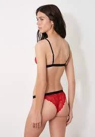KIRMIZI FULL DANTEL BRALET TAKIM - 5