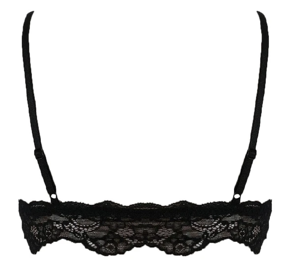 SİYAH YAKALARI DANTELLİ MICRO BRALET DS200475BR - 2