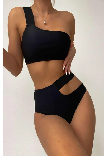Lastikli Cut Out Bikini Takım DB200713BT - 6