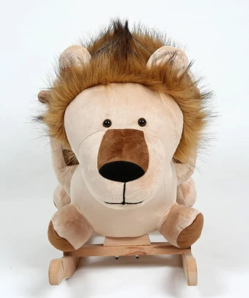 TommyBaby Egitici Peluş Sallanan Aslan Ahsap Sallanan ASLAN - 3