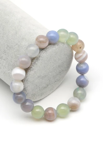 Madagaskar Akik Doğal Taş Bileklik 10 mm Küre Kesim ürün görseli