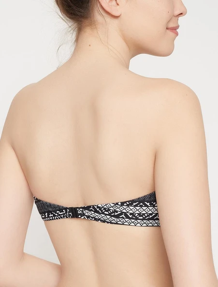 Renkli şerit detaylı bikini üstü - 3