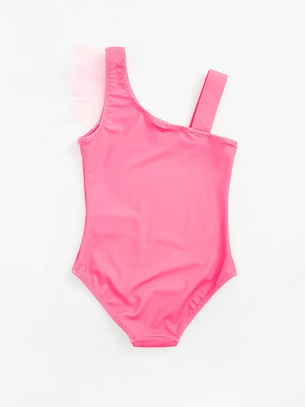 Pembe Baskılı Kız Çocuk Mayo - 2
