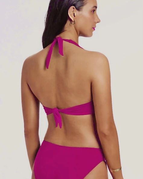 Triangle Twist Toparlayıcı Bikini Üstü - Resim 12