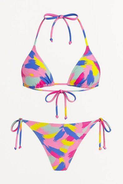 Üçgen Ipli Bikini Takım - 12