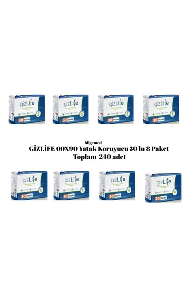 Yatak Koruyucu Örtü 60x90 cm 8 PAKET– 240 Adet