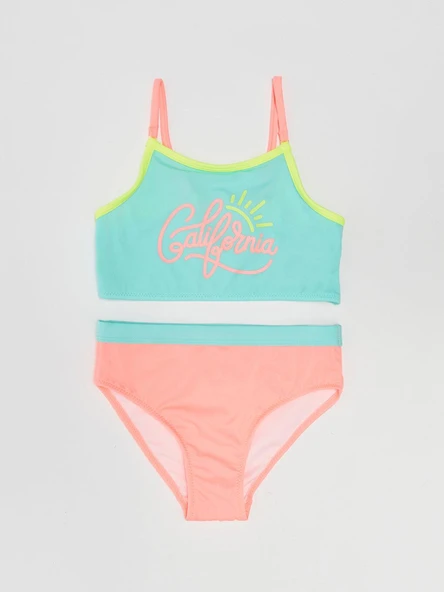 Baskılı kız çocuk bikini takım