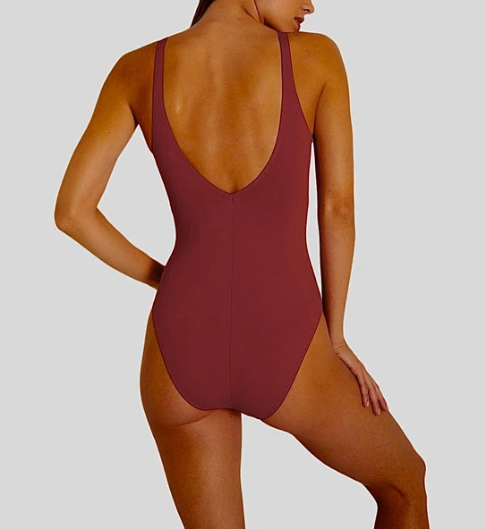 Dekoltesi geçme detaylı toparlayıcı mayo - 10